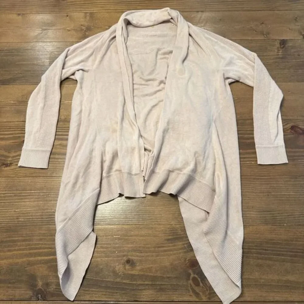 Lululemon Women's Open Front Sweater Cardigan Dusty Pink‎ Size 4